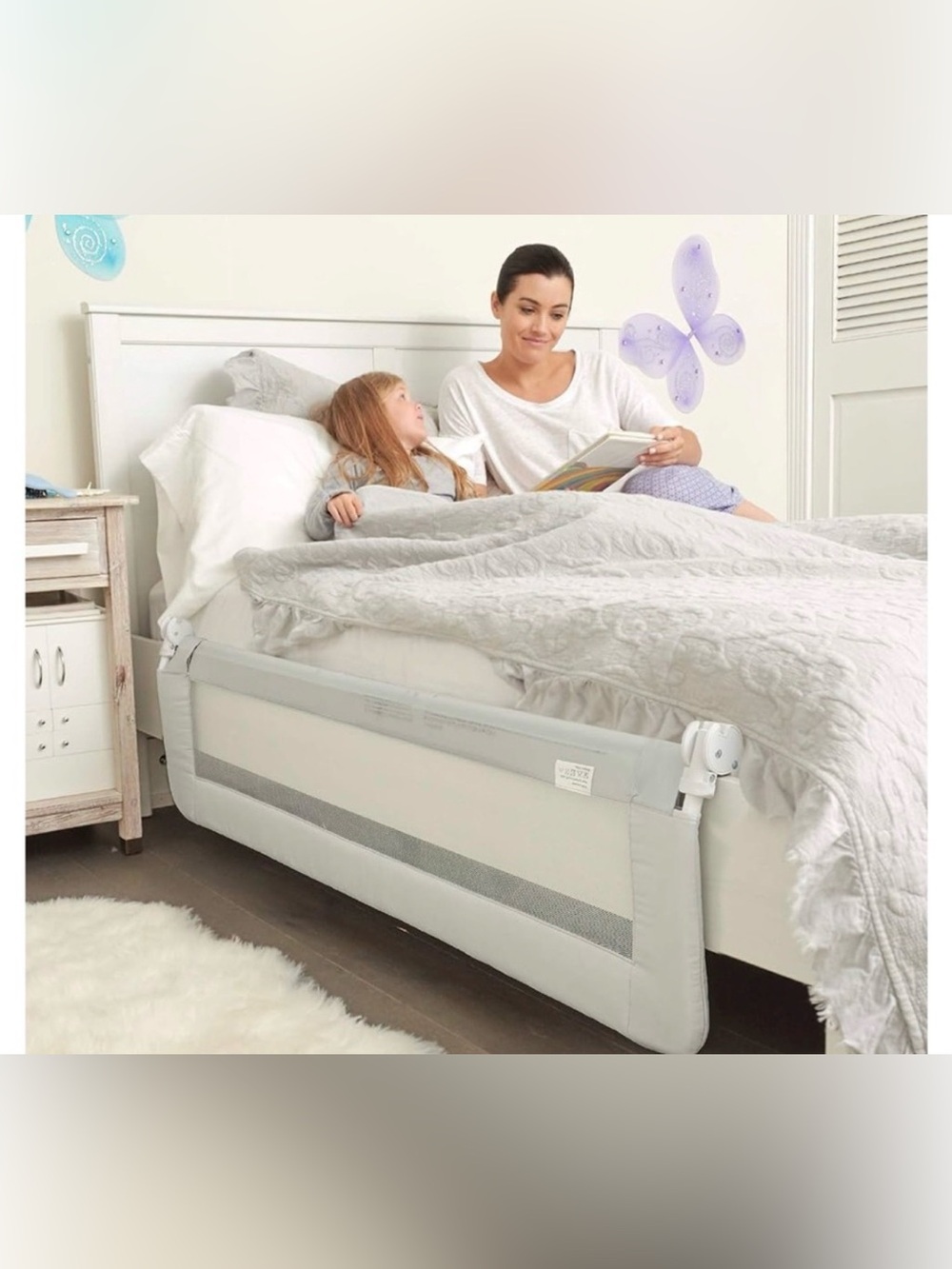 Comfy Bumpy Bed Rail (Extra Long) 59”wx19.5”h / swing down rail / toddler - NIB